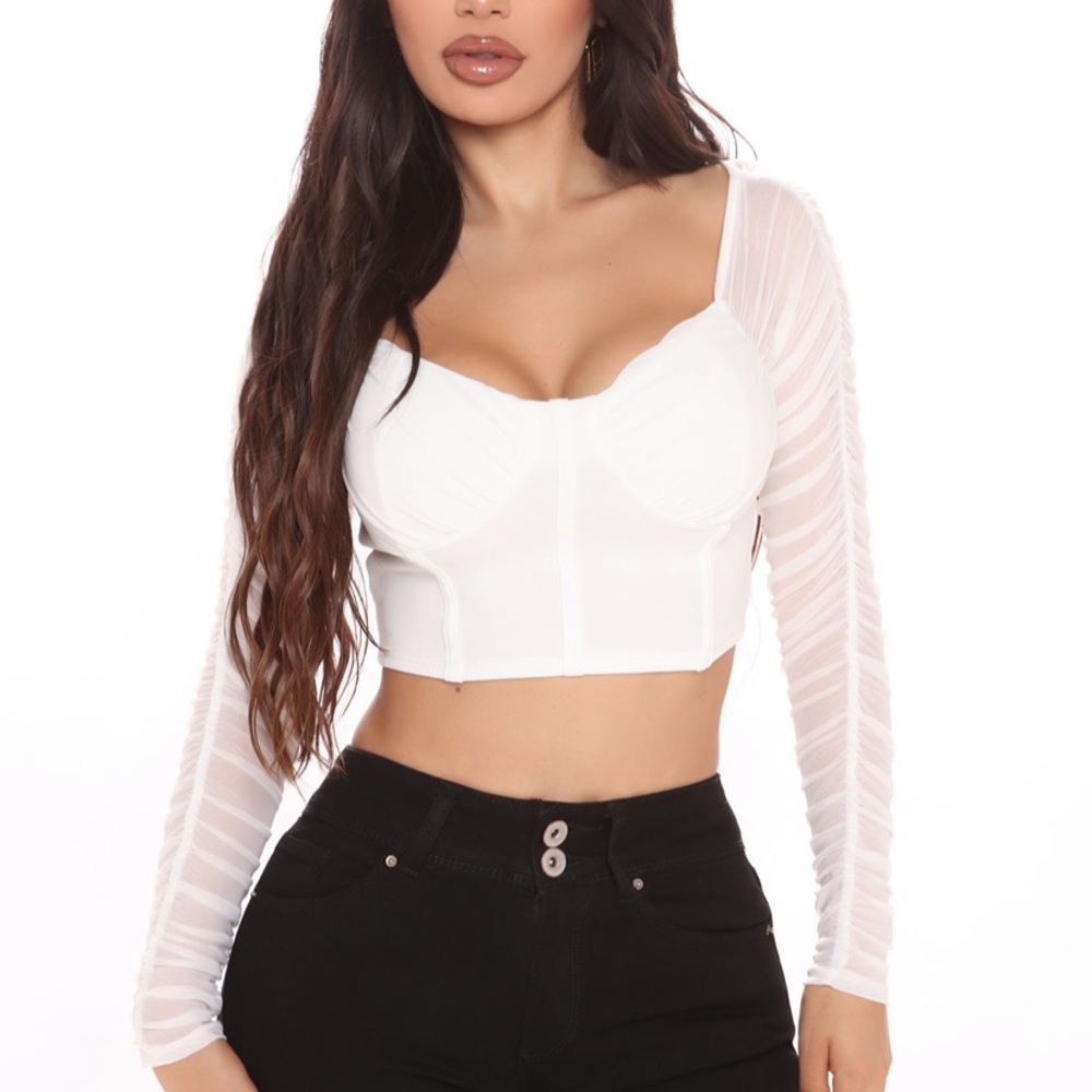 Sheer Mesh Crop Top